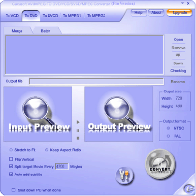 convert avi to dvd, avi to vcd, avi to svcd