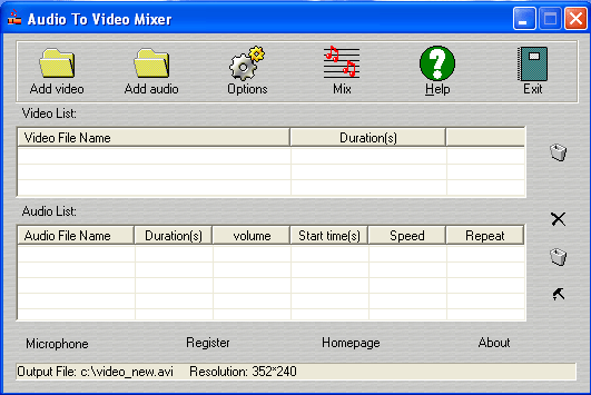 Video Mixer, Mix Audio to Video, Mux audio to video